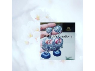 Handmade German silver earrings