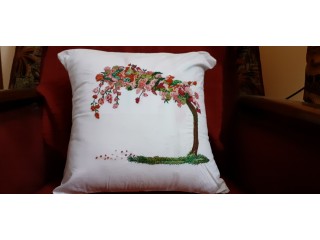 Hand embroidery cushion